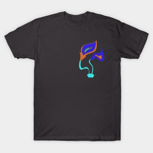 Funky Blue Fire Flowers1 T-Shirt